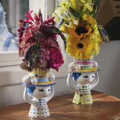 Bjørn Wiinblad Lady with Hat vase, blå><noscript><img width=