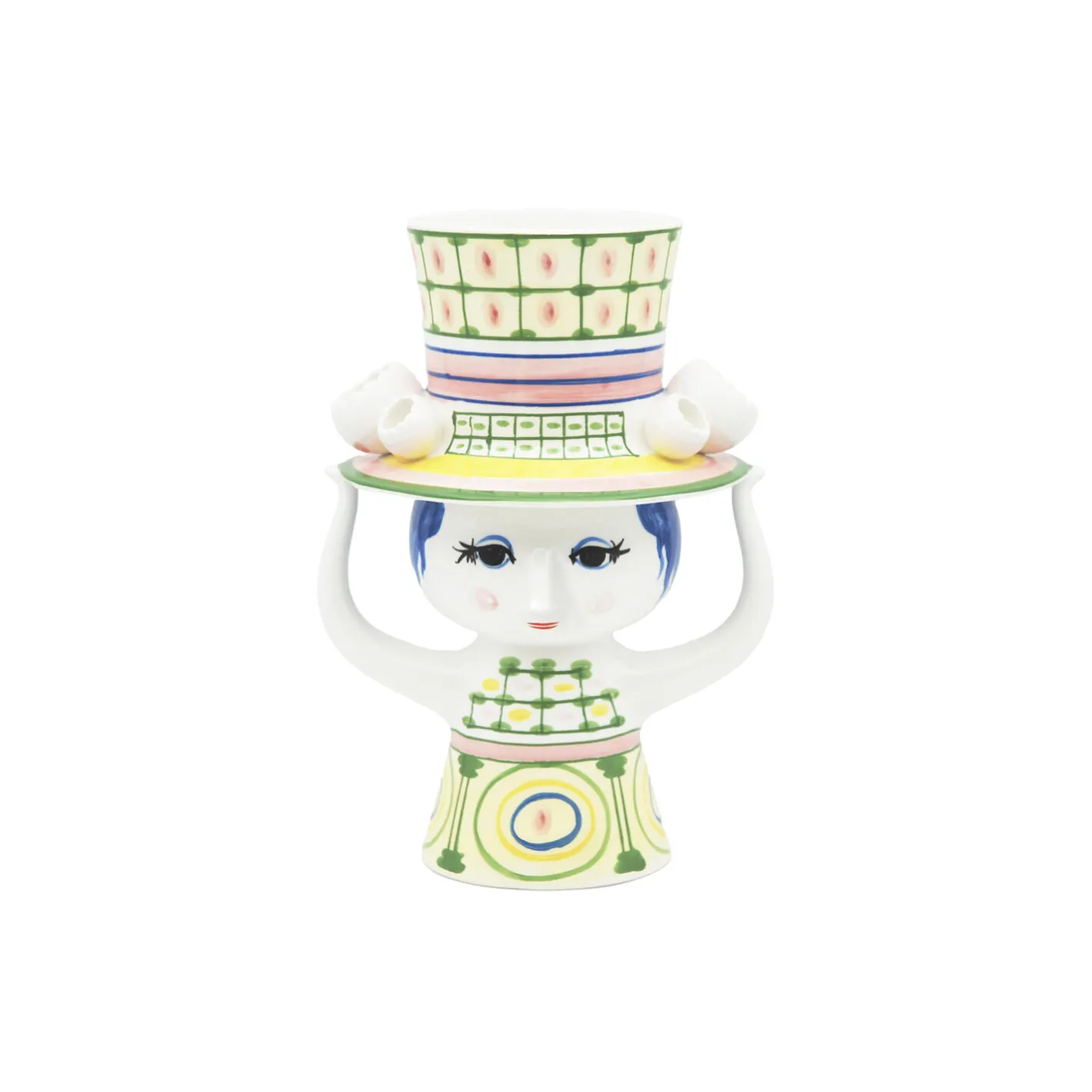 Bjørn Wiinblad Lady with Hat vase, grøn> Vaser