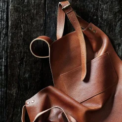 Clearance Gastrotools Læderforklæde, brun