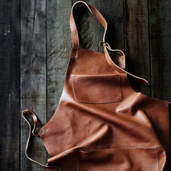 Clearance Gastrotools Læderforklæde, brun