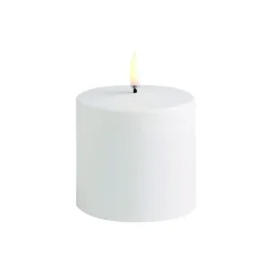 Uyuni Lighting LED Outdoor Pillar Candle 8 cm, white> Lys & Duftlys
