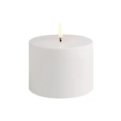 Uyuni Lighting LED Outdoor Pillar Candle 8 cm, white> Lys & Duftlys