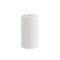Uyuni Lighting LED Outdoor Pillar Candle 18 cm, white> Lys & Duftlys