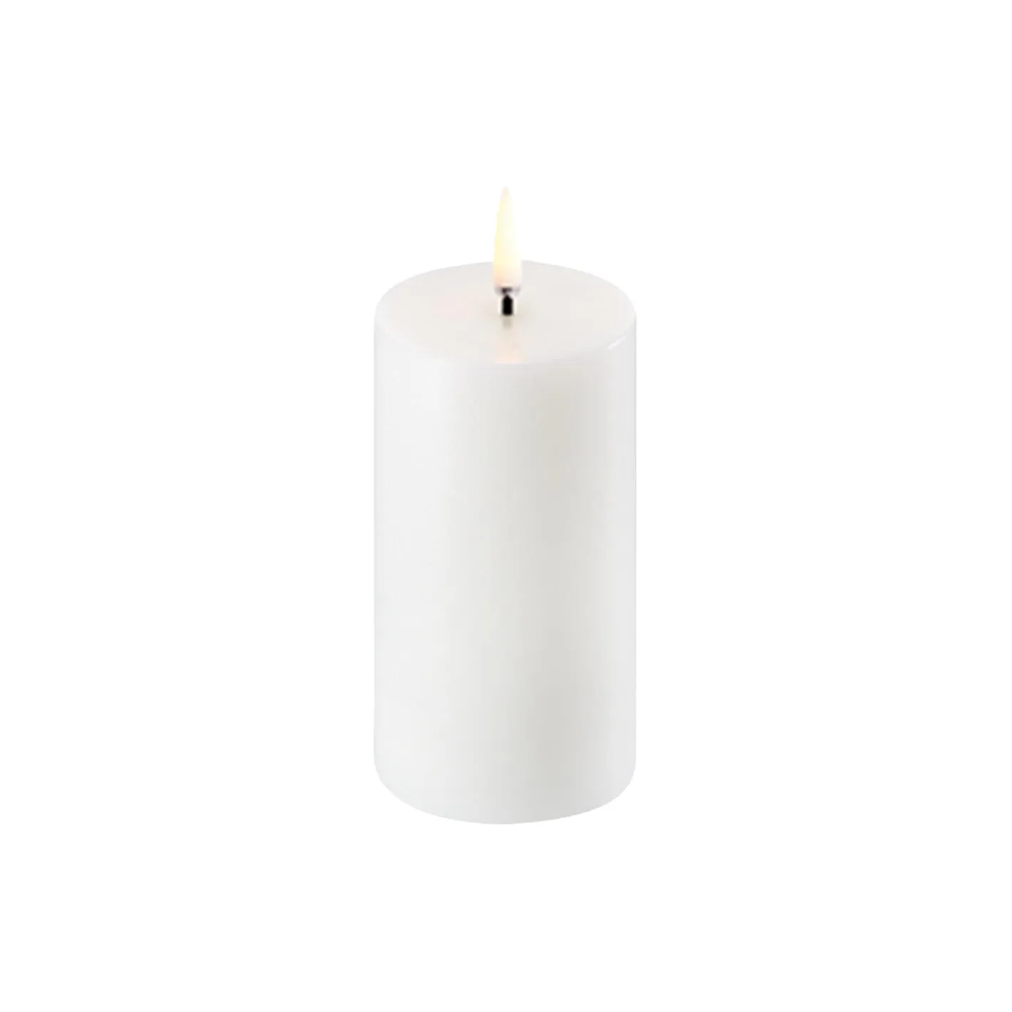 Clearance Uyuni Lighting LED Pillar Candle 10 cm, nordic white