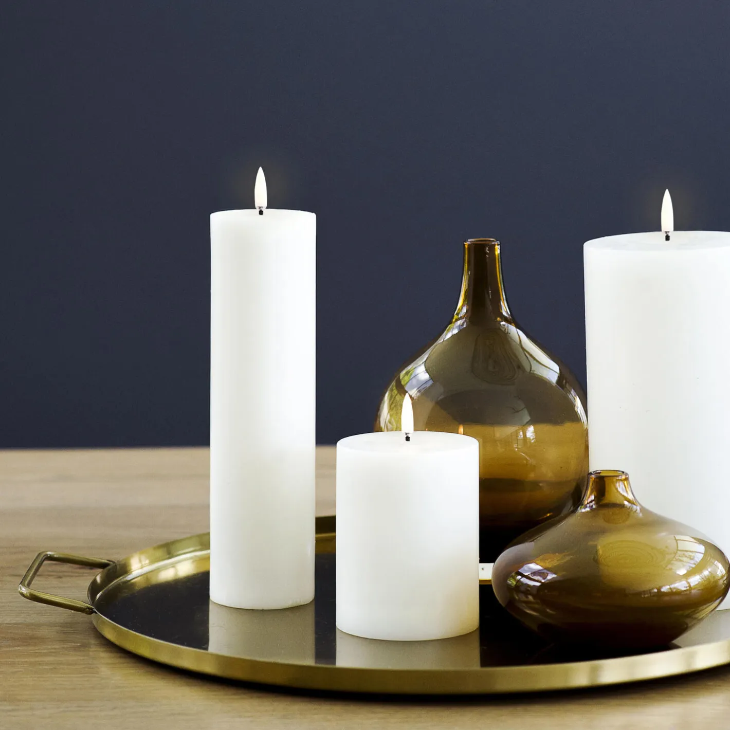 Outlet Uyuni Lighting LED Pillar Candle 22 cm, nordic white