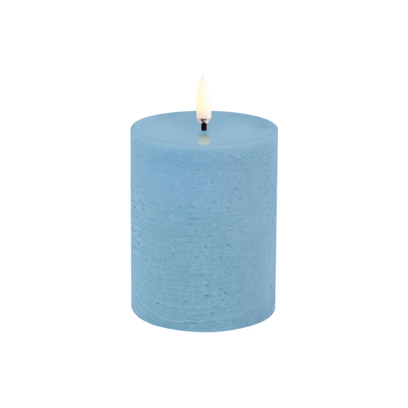 Clearance Uyuni Lighting LED Pillar Candle 10 cm, sky blue