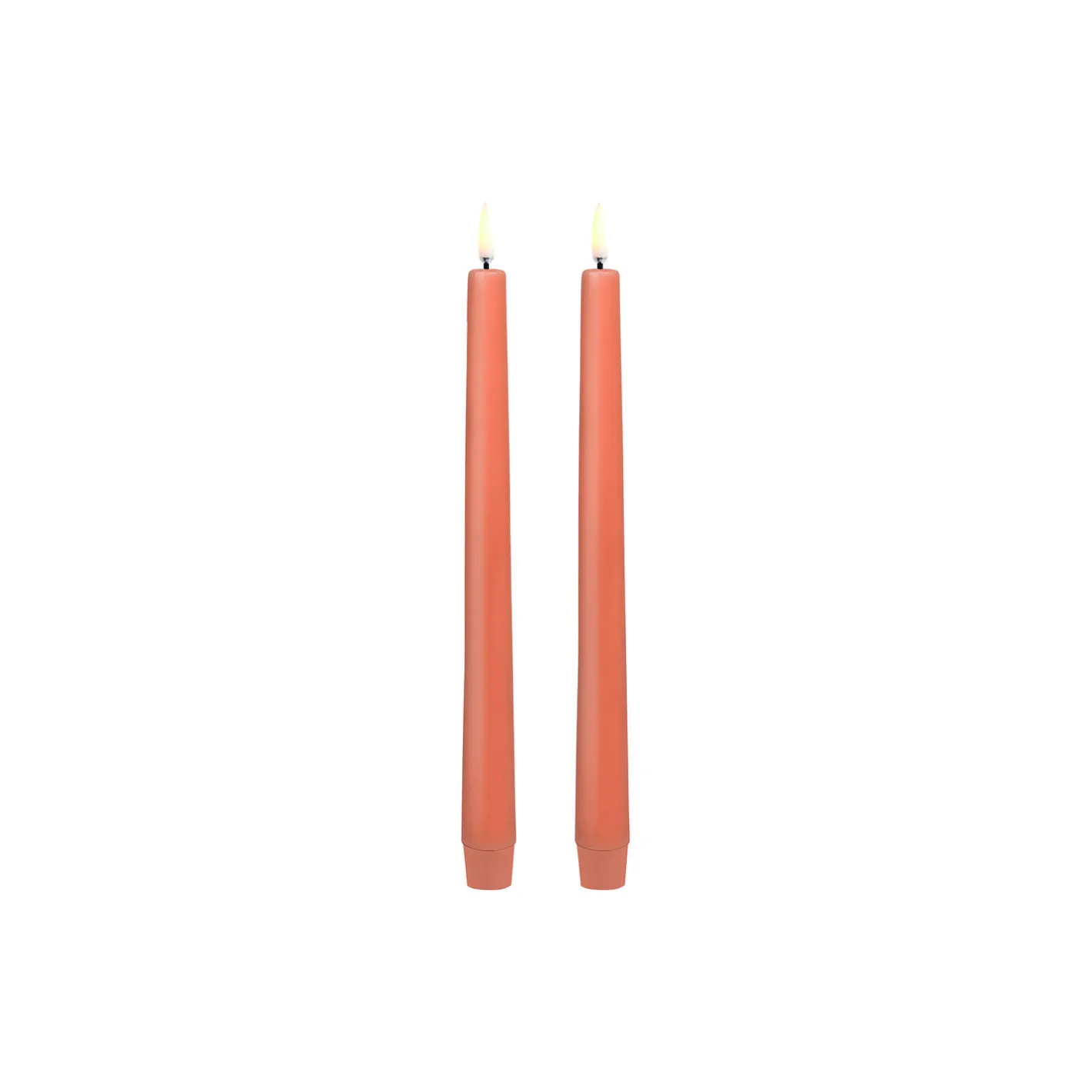 Uyuni Lighting LED Slim taper candle 2-pack, apricot> Lys & Duftlys