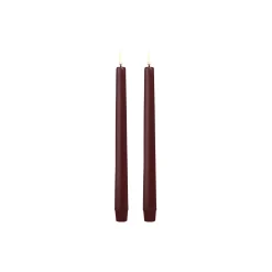 Hot Uyuni Lighting LED taper candle 2-pack, wine red