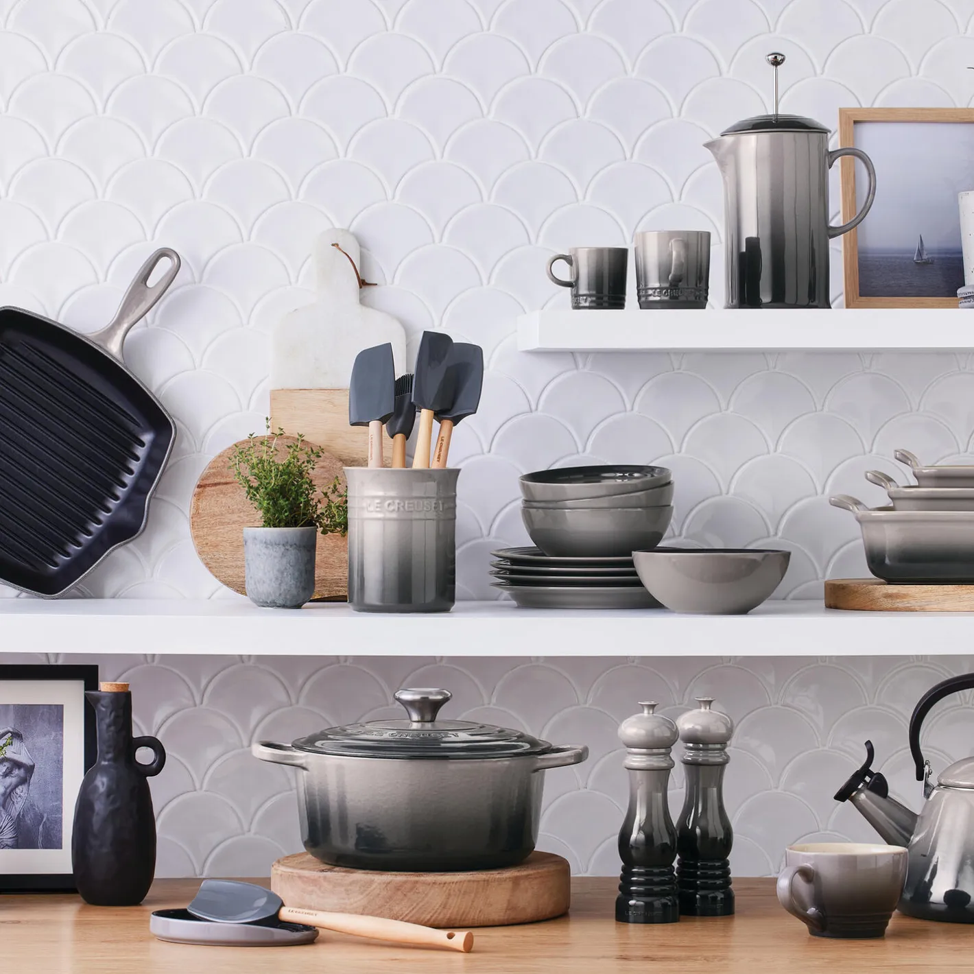 Best Le Creuset Lille bestik- og redskabskrukke, flint