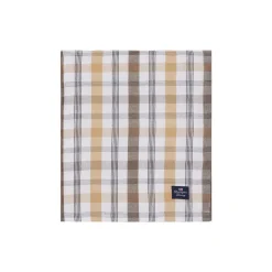 Outlet Lexington Linen/Cotton Tablecloth, olive/white/stone