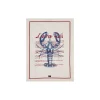 Lexington Lobster Rolls-viskestykke i økologisk bomuldstwill, white/red> Køkkentekstiler