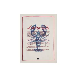 Lexington Lobster Rolls-viskestykke i økologisk bomuldstwill, white/red> Køkkentekstiler