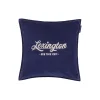 Lexington Logo Pillow Cover, dark blue/lt beige> Pyntepuder & Hynder