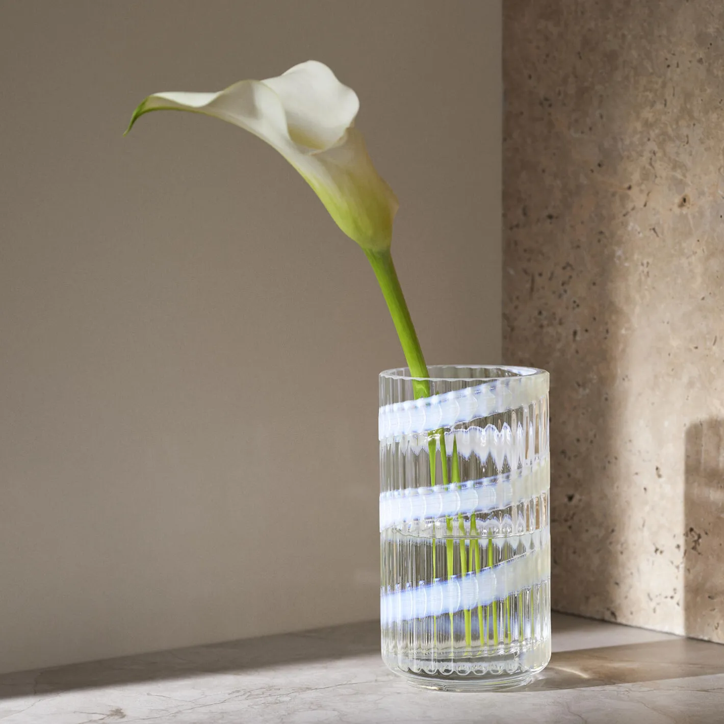 Best Lyngby Porcelæn Lyngby Vase, swirl hvid