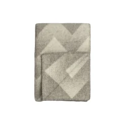 Røros Tweed LYNILD Throw, grey/white> Plaider