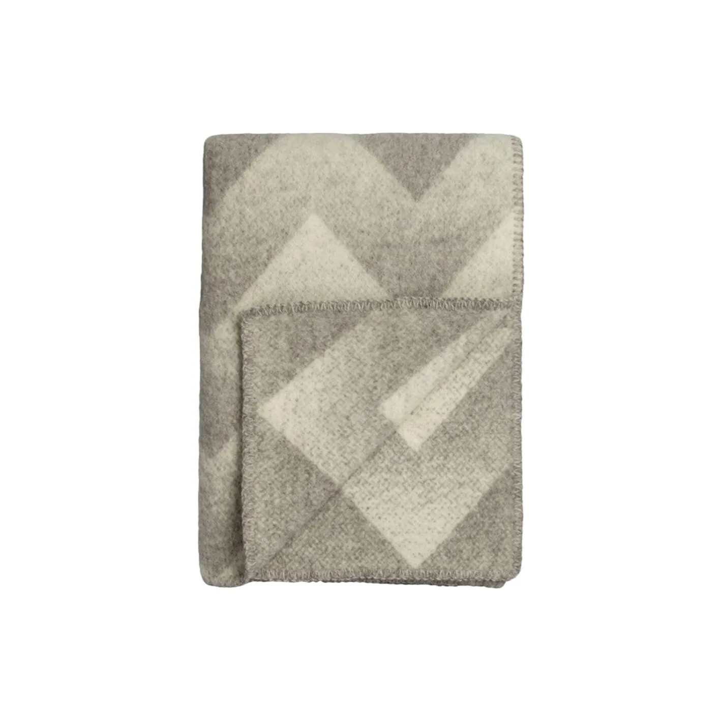 Røros Tweed LYNILD Throw, grey/white> Plaider