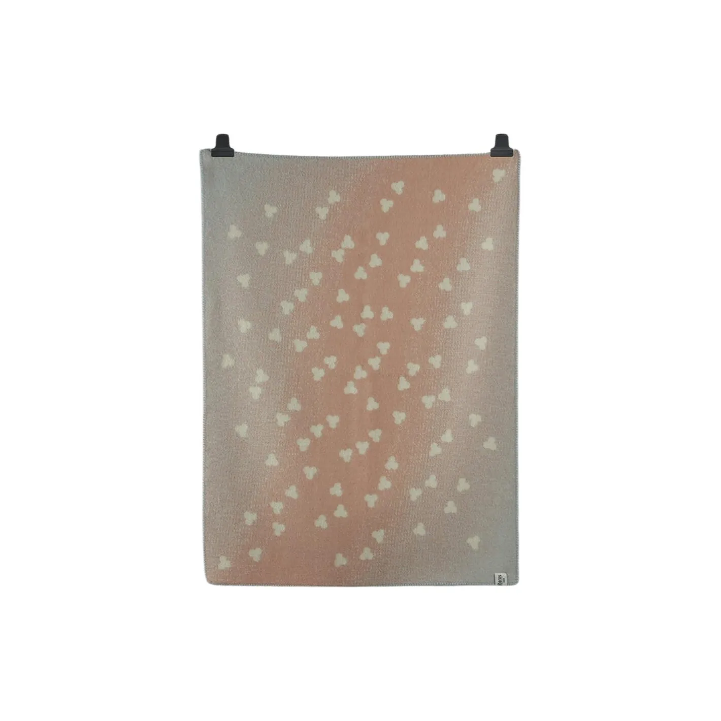Clearance Røros Tweed MELVIN Half Size Throw, light pink/light blue