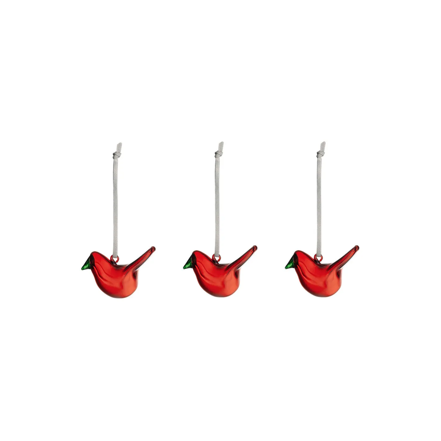 Iittala Mini glasfugle 3 stk., rød> Pynt