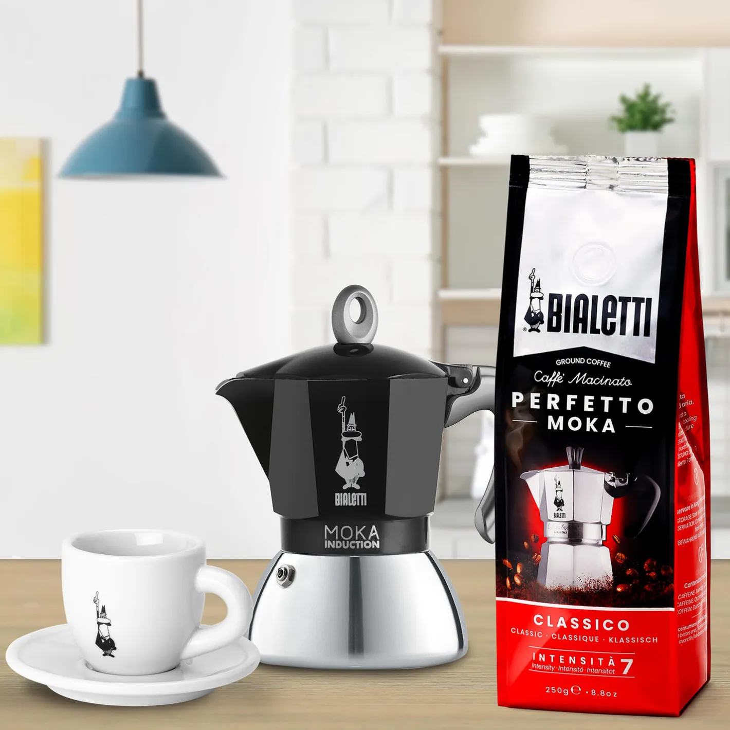 Bialetti Moka espressokande til induktion, 4 kopper> Kaffe- & Teudstyr