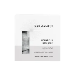 Karmameju MOUNT FUJI fleece bathrobe, light grey>Dame Nattøj & Loungewear|Badekåber