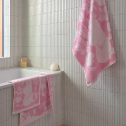 Discount Moomin Arabia Mumi badehåndklæde seashells pink