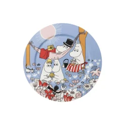New Moomin Arabia Mumi serveringsfad Familietid, blå blue, blue, blue