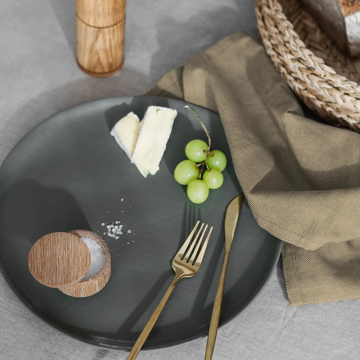 EKTA Living Napkin Herringbone twill 2 stk.,> Bordtekstiler