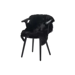 NATURES Collection Newzealandsk Premium langhåret lammeskind, black> Skind