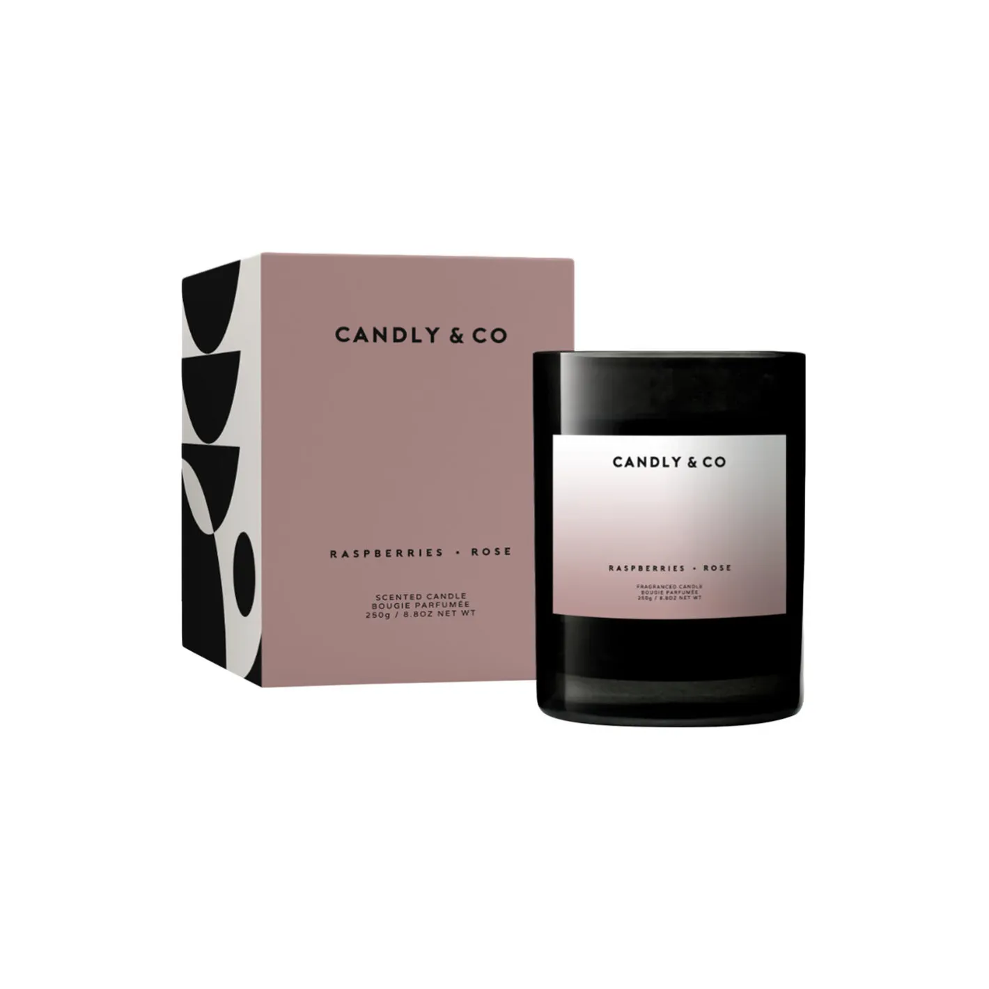 New Candly & Co No. 7 Candle, Raspberries/Rose