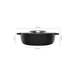 Clearance Fiskars Norden Grill støbejernsgryde med låg Ø 30 cm