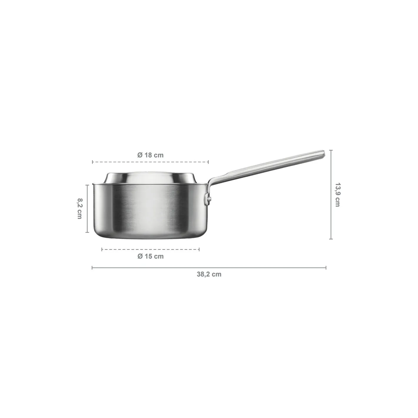 Sale Fiskars Norden Steel kasserolle med låg 1,8 L