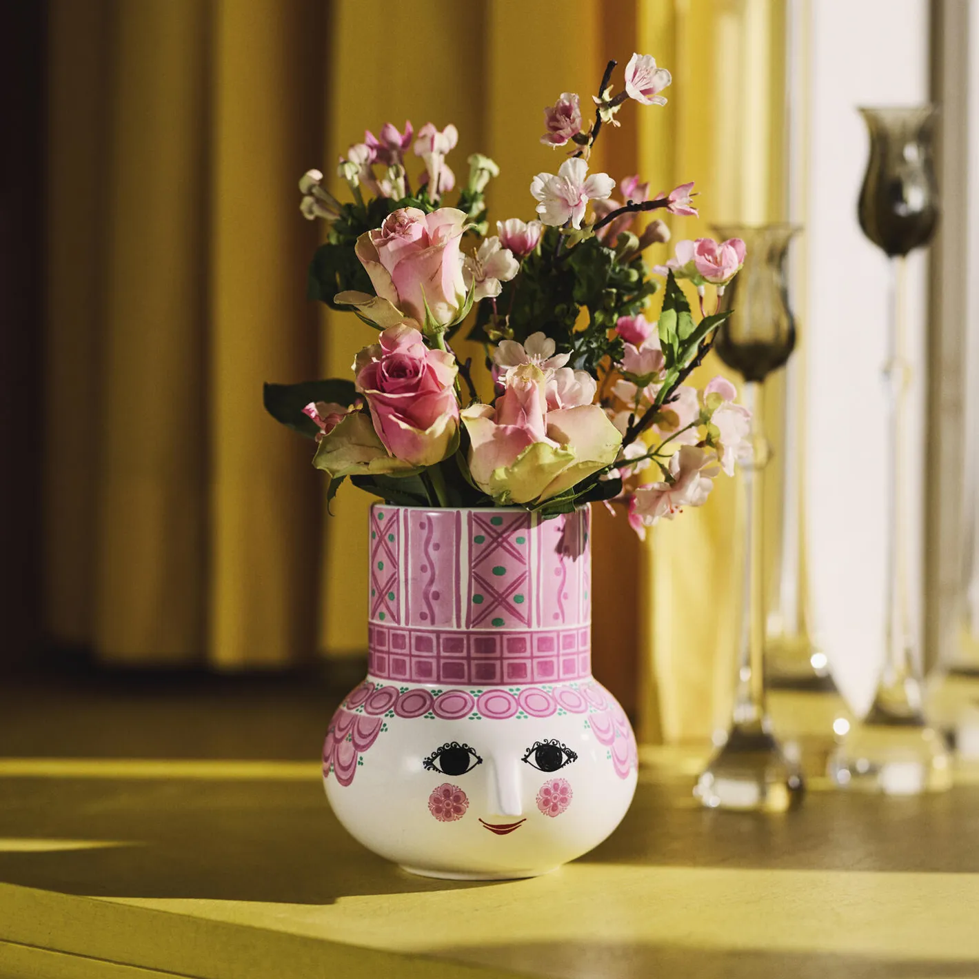Clearance Bjørn Wiinblad Olga Vase, pink