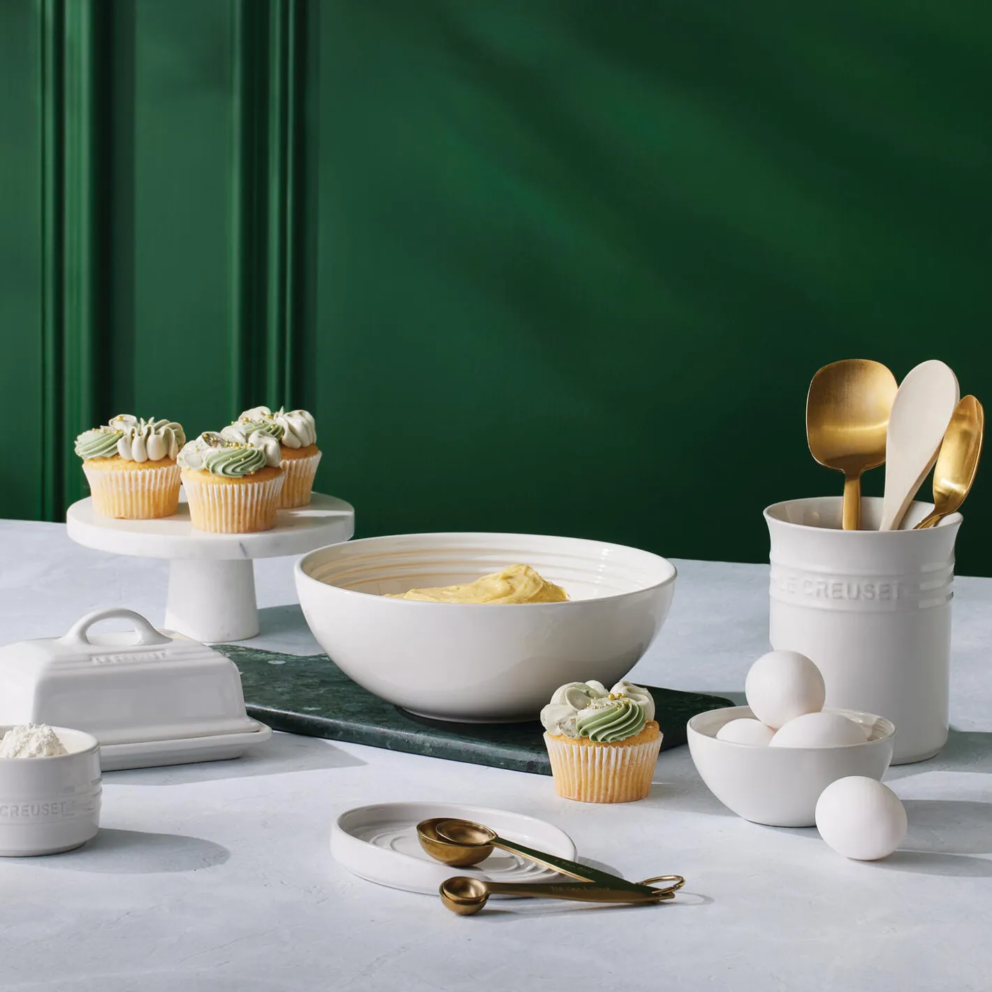 Hot Le Creuset Oval grydeskeholder, white