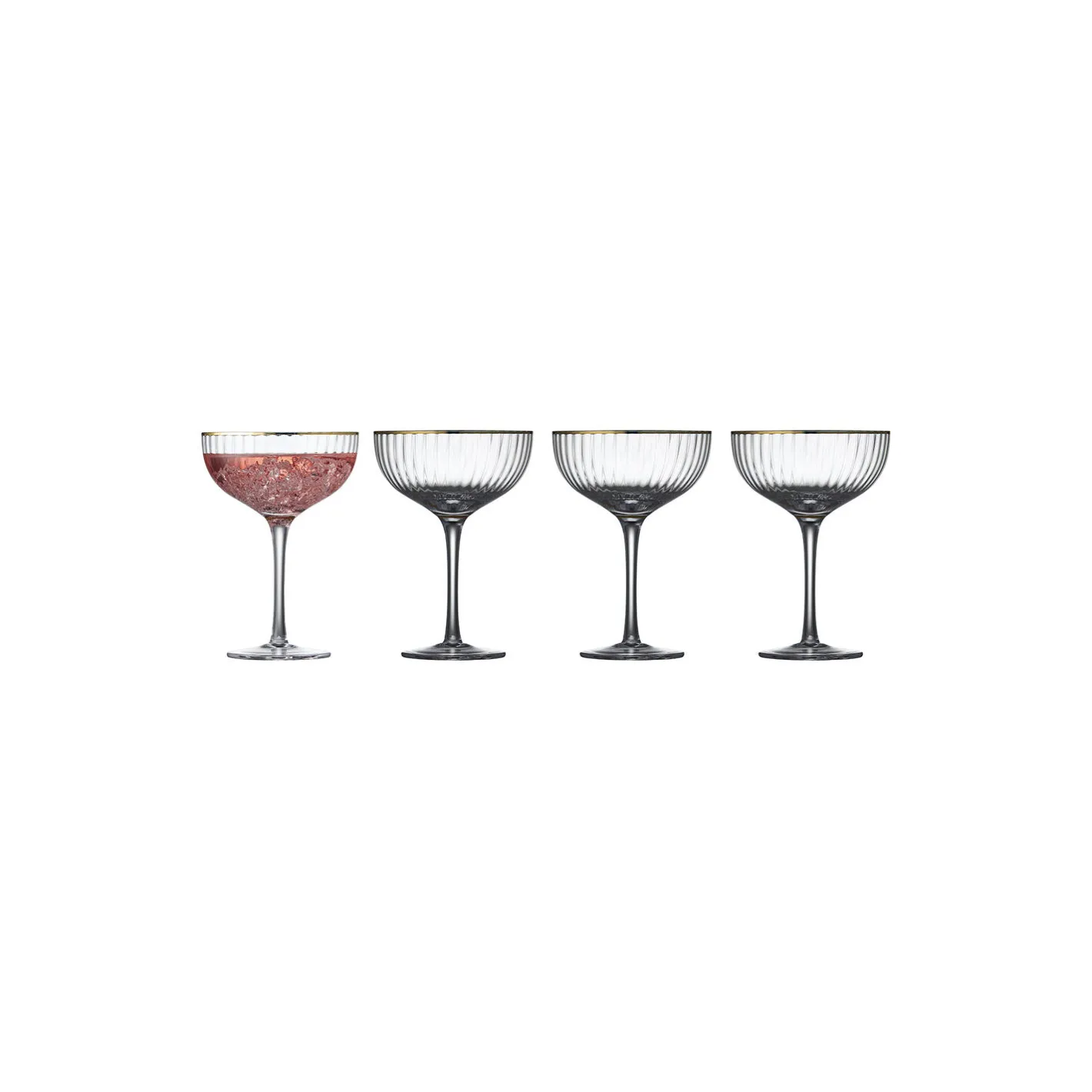 Lyngby Glas Palermo Gold cocktailglas 4 stk.> Glas