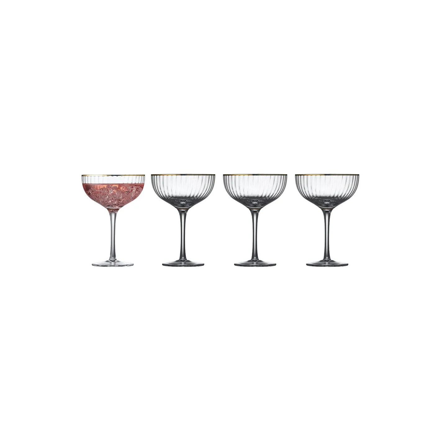 Lyngby Glas Palermo Gold cocktailglas 4 stk.> Glas