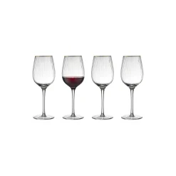 Clearance Lyngby Glas Palermo Gold rødvinsglas 4 stk.