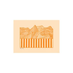 Peléton Papercut 04, orange> Plakater & Rammer
