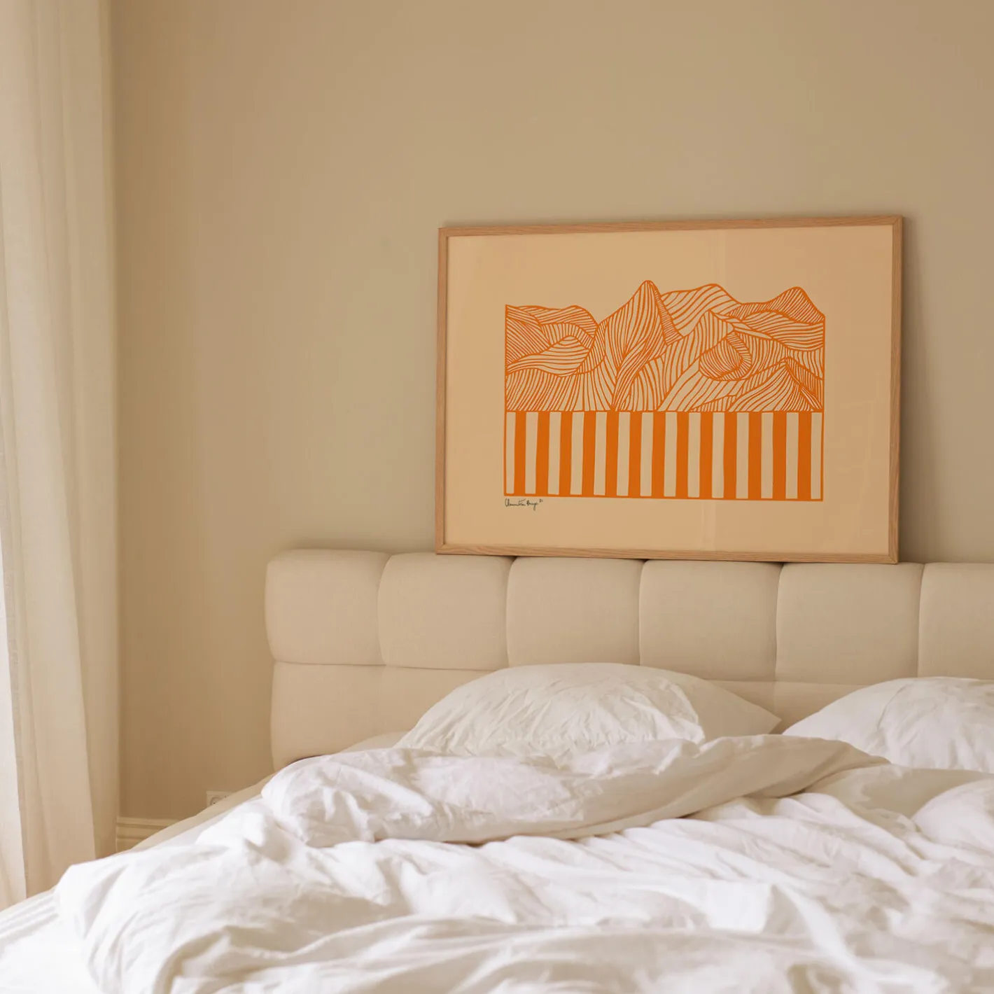 Peléton Papercut 04, orange> Plakater & Rammer