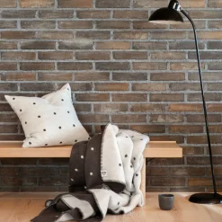 Outlet Røros Tweed PASTILLE Cushion, black and white