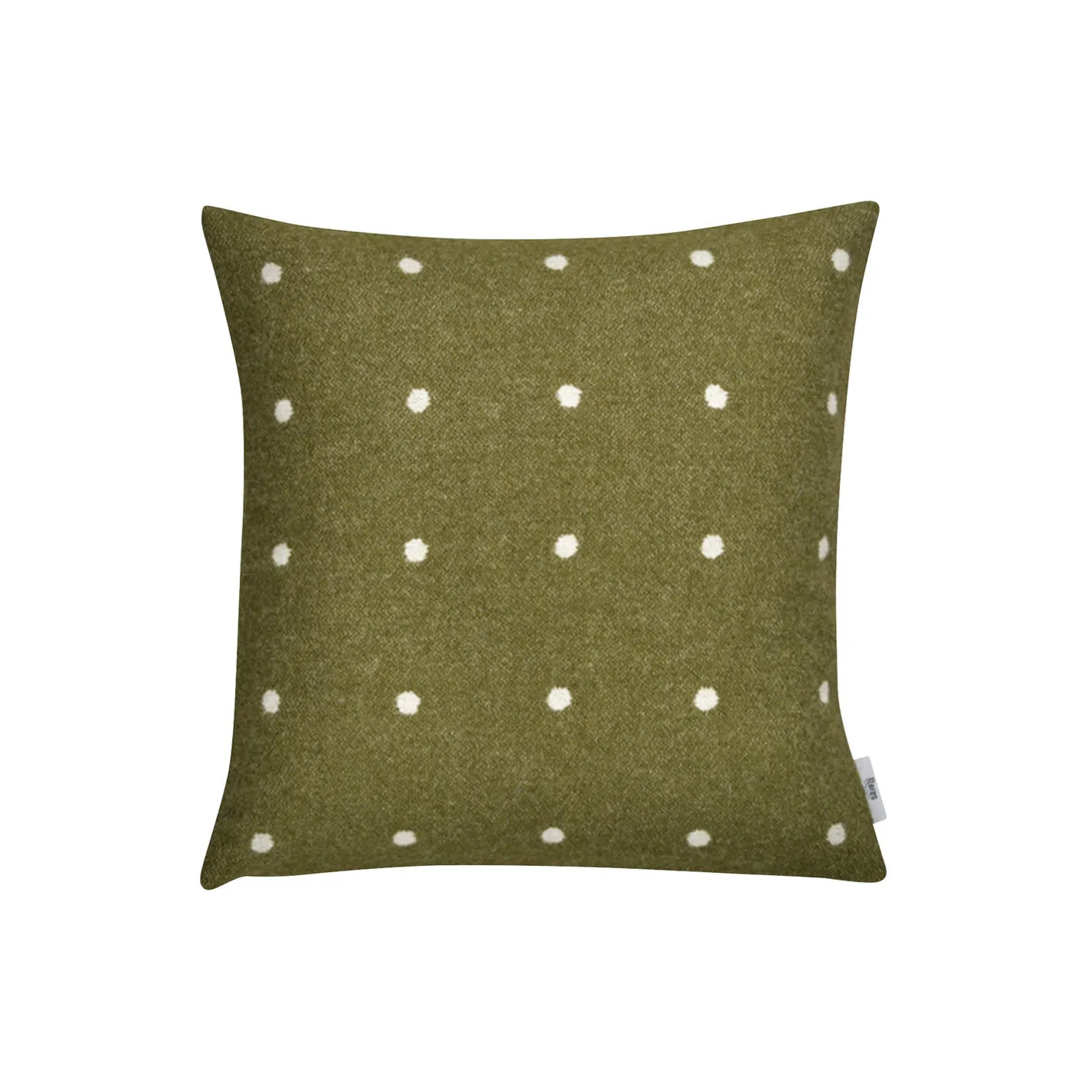 Best Røros Tweed PASTILLE Cushion, green moss