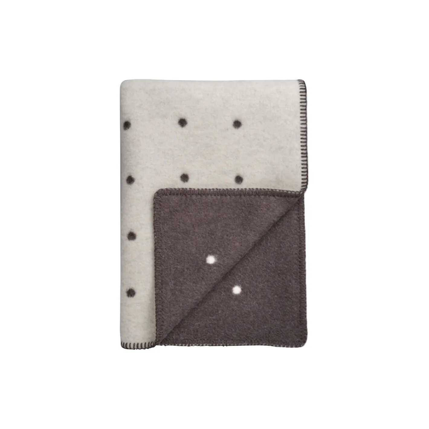 Clearance Røros Tweed PASTILLE Throw, black and white