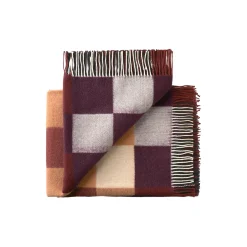 New Silkeborg Uldspinderi Plain Beat plaid, 01222 warm red