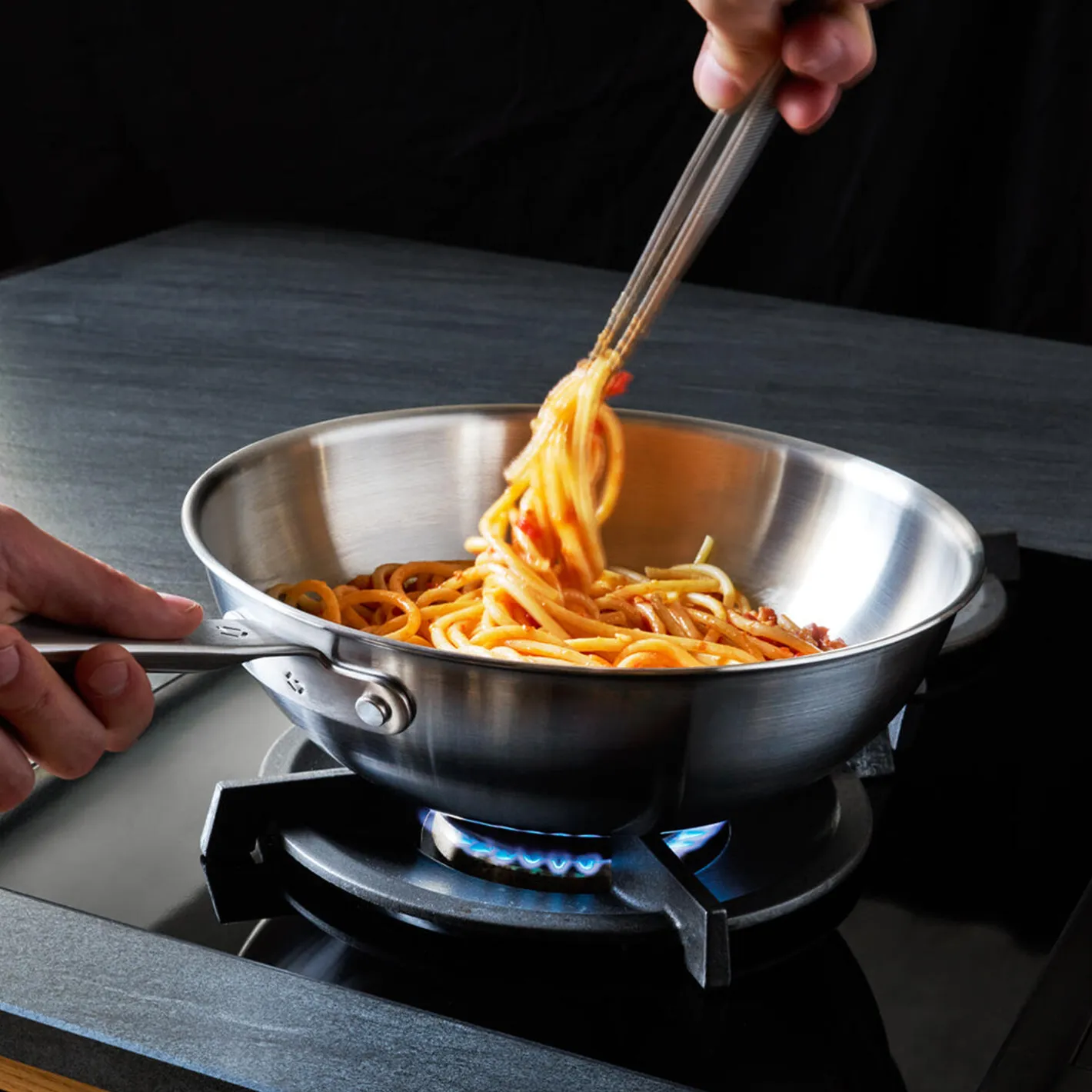 Online Gastrotools 5-ply wok Ø 26 cm