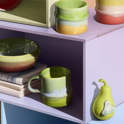 Kähler Poppery Pære med natsværmer figur, apple green/mint><noscript><img width=