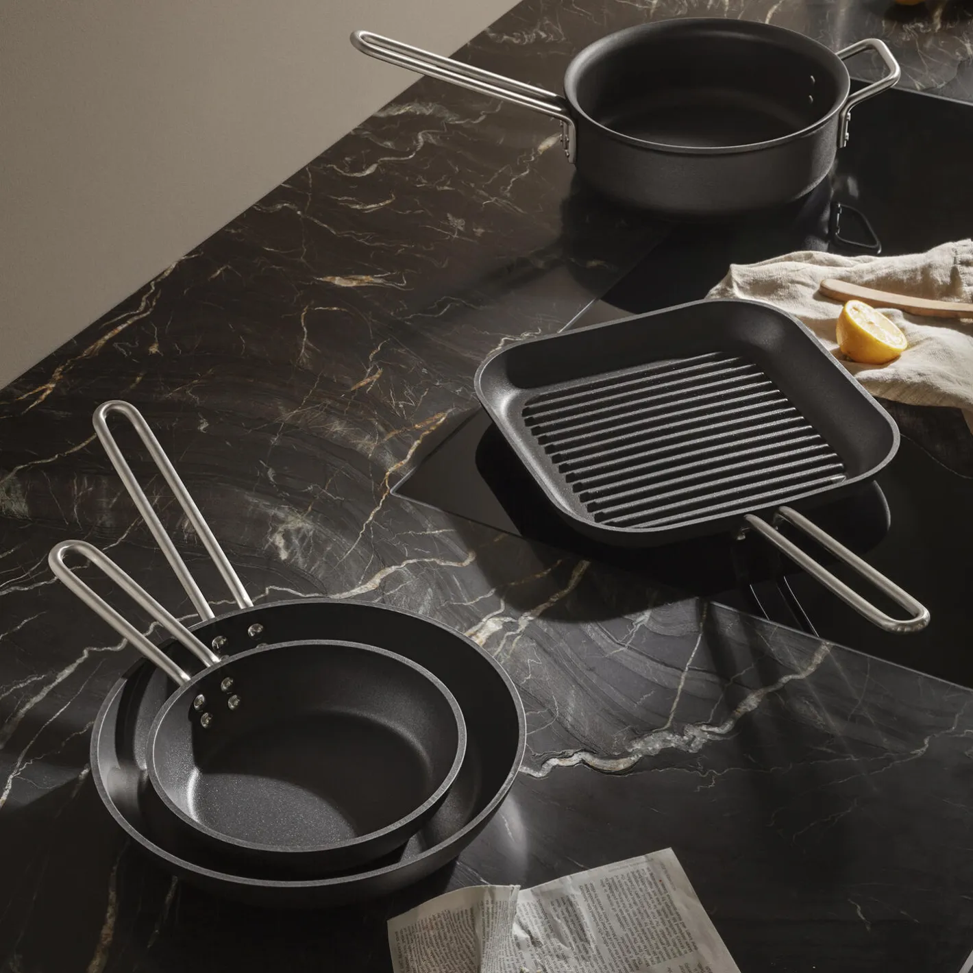 Eva Trio Professional Grillstegepande keramisk> Gryder & Pander