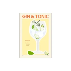 Poster & Frame PSTR Gin Tonic> Plakater & Rammer