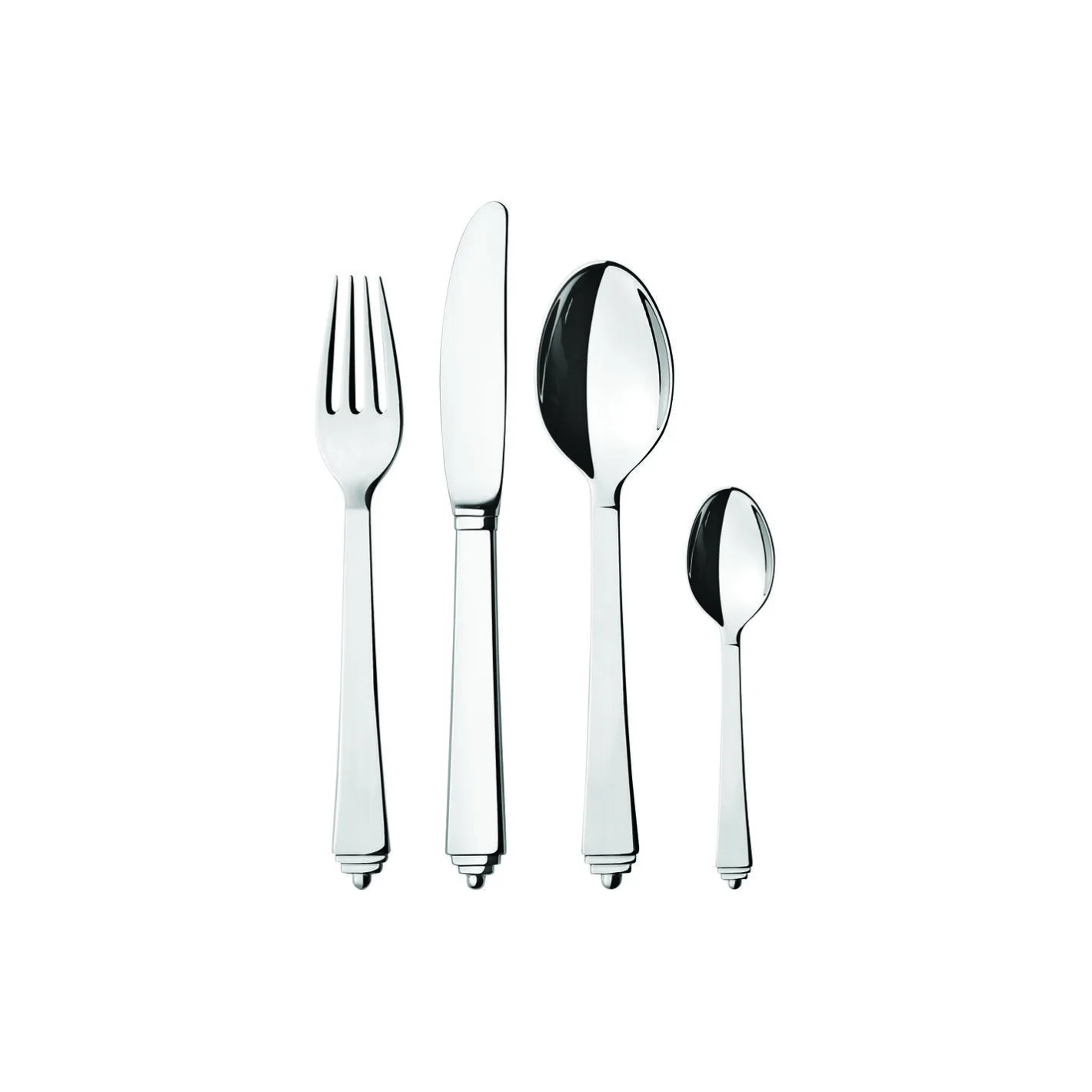 Georg Jensen Pyramide bestiksæt 4 dele> Bestik