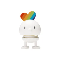 Hoptimist Rainbow, white> Figurer & Glaskunst