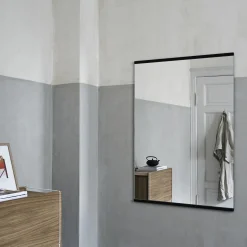 Discount MOEBE Rectangular Wall Mirror, black