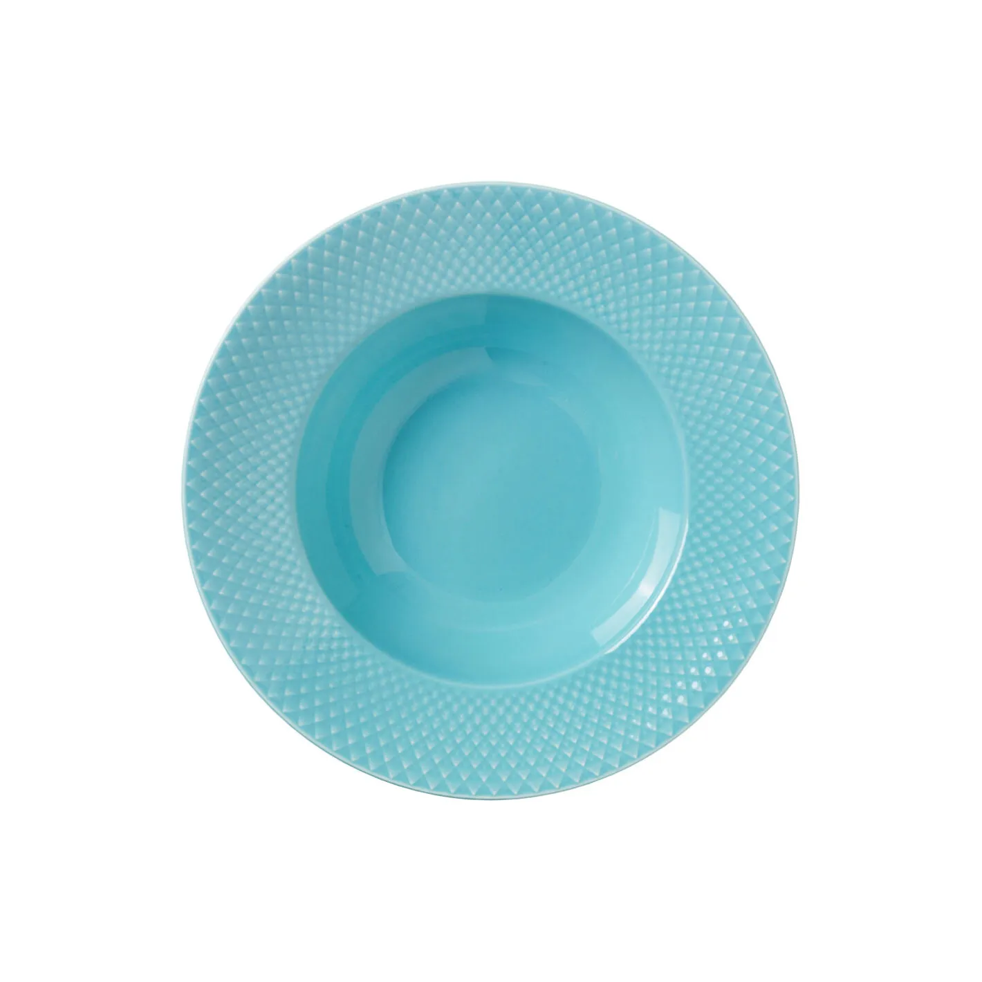 Lyngby Porcelæn Rhombe Color dyb tallerken Ø 24,5 cm,> Tallerkener
